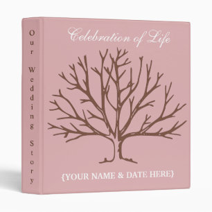 Personalize Celebration of Life Memorial Guestbook Binder