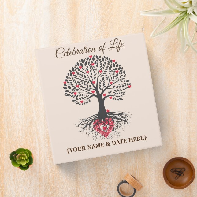 Personalize Celebration of Life Memorial Guestbook Binder (In Situ)