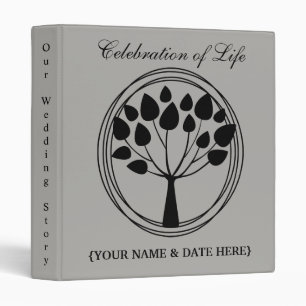 Personalize Celebration of Life Memorial Guestbook Binder