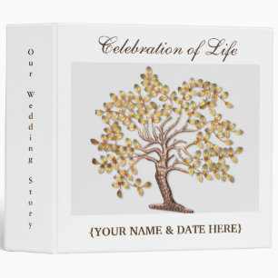 Personalize Celebration of Life Memorial Guestbook Binder