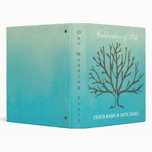 Personalize Celebration of Life Memorial Guestbook Binder