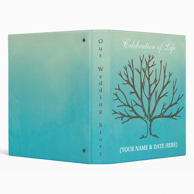 Personalize Celebration of Life Memorial Guestbook Binder (Background)