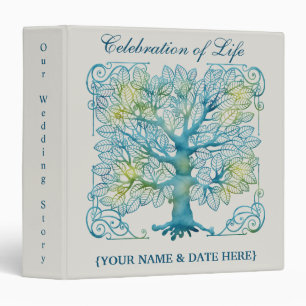 Personalize Celebration of Life Memorial Guestbook Binder