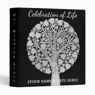 Personalize Celebration of Life Memorial Guestbook Binder