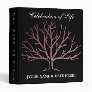 Personalize Celebration of Life Memorial Guestbook Binder