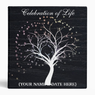 Personalize Celebration of Life Memorial Guestbook Binder