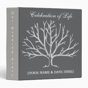 Personalize Celebration of Life Memorial Guestbook Binder