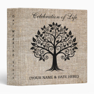 Personalize Celebration of Life Memorial Guestbook Binder
