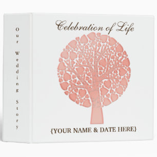 Personalize Celebration of Life Memorial Guestbook Binder