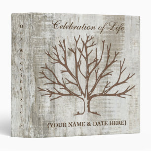 Personalize Celebration of Life Memorial Guestbook Binder