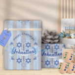 Personalize Chanukah Elegant Wrapping Paper<br><div class="desc">Elevate your gift-giving experience with our stunning wrapping paper, specially crafted for the Chanukah/Hanukkah holiday. This beautiful paper is made for you to customize, whether it's "Happy Chanukah, Mar mitzva" or any other celebration where you proudly showcase your Jewish heritage or love for Israel. Each roll showcases beautiful designs that...</div>