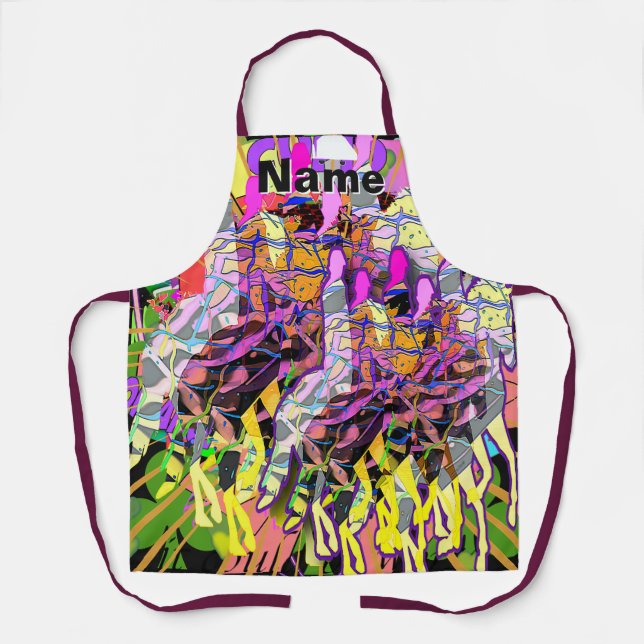 Personalize Chaos Kitchen Craft Barbecue  Apron (Front)