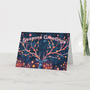 Personalize Charming Deer Christmas Holiday Card