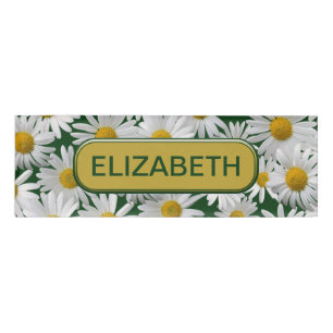 Personalize - Cheerful, Bright Daisy Name Tag