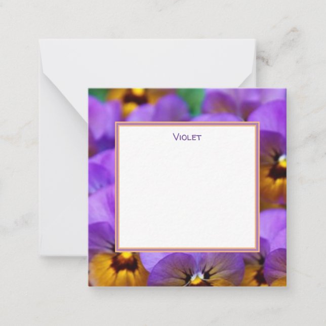 Personalize CHEERFUL VIOLETS , ADD YOUR NAME Card (Front)