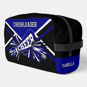 Personalize Cheerleader   Blue, Black, White Dopp Kit