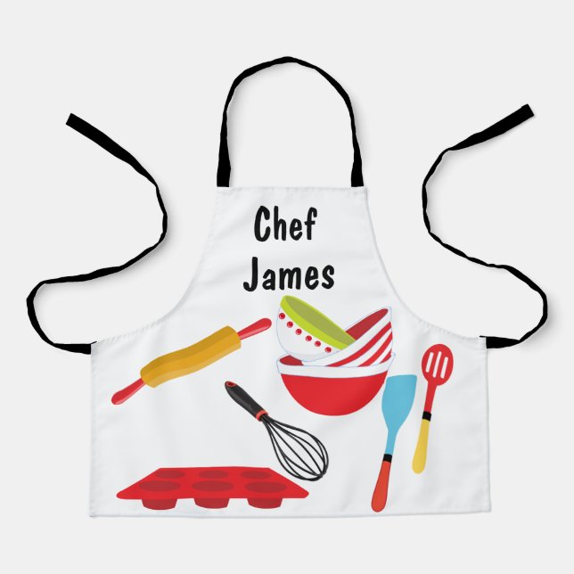 Personalize Chef All-Over Print Apron (Front)