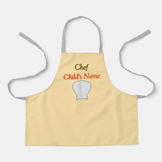 Personalize Chef Kids Cream Craft  Apron (Front)