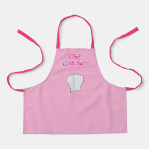 Personalize Chef Kids Pink Craft     Apron