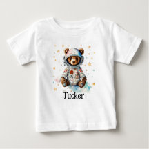 Personalize Child Kids Clothes Astronaut Bear