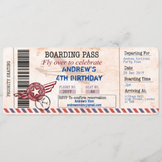 Personalize childs birthday invitation