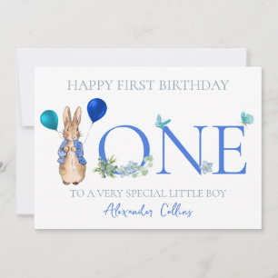 Personalize Child's Name Peter 1st Birthday Holiday Card