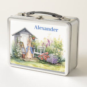 Personalize Child's Name Peter the Rabbit  Metal Lunch Box