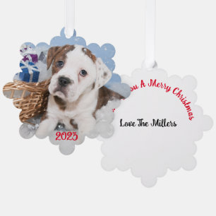 Personalize Christmas Card Ornament