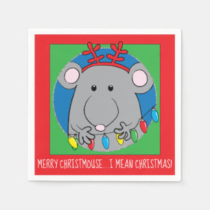 Personalize Christmas Cocktail Napkins Christmouse