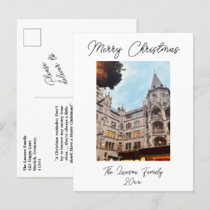 Personalize Christmas Market Munich Germany Postca Postcard