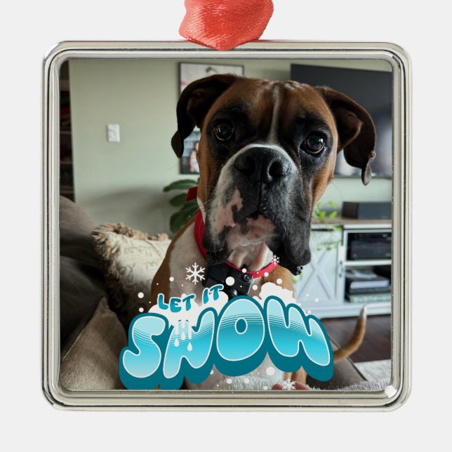 PERSONALIZE CHRISTMAS PET PHOTO Ornament (Front)