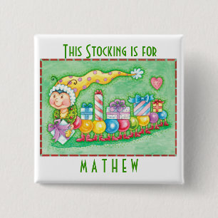Personalize Christmas Stocking Buttons