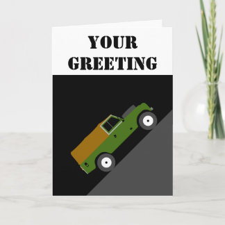 Personalize Classic Series Land Rover Greetings Card
