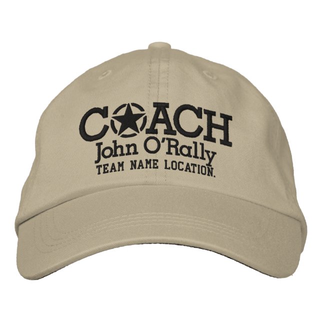 Personalize Coach Star Hat Your Name Your Game! (Front)