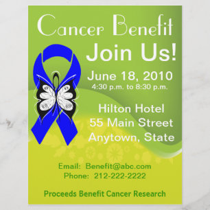 Personalize Colon Cancer Fundraising Benefit Flyer