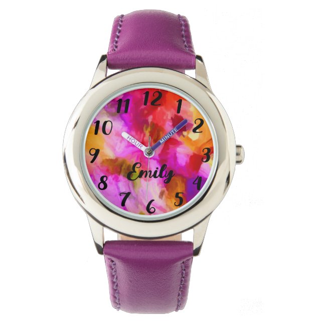 Personalize Colourful Girls eWatch Watch (Front)