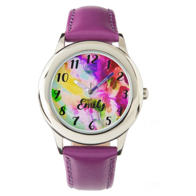Personalize Colourful Girls eWatch Watch (Front)