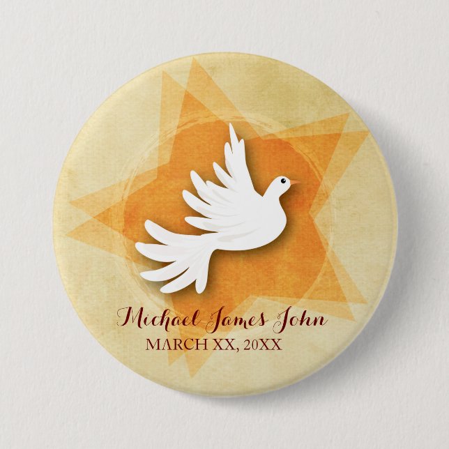 Personalize Confirmation Congratulations Gift Coll 3 Inch Round Button (Front)