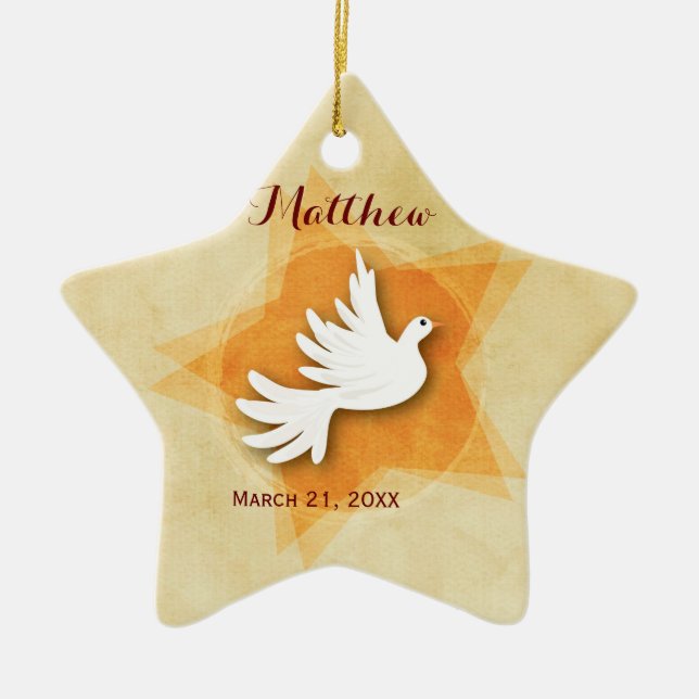 Personalize Confirmation Congratulations Gift Coll Ceramic Ornament (Front)