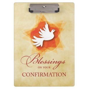 Personalize Confirmation Congratulations Gift Coll Clipboard