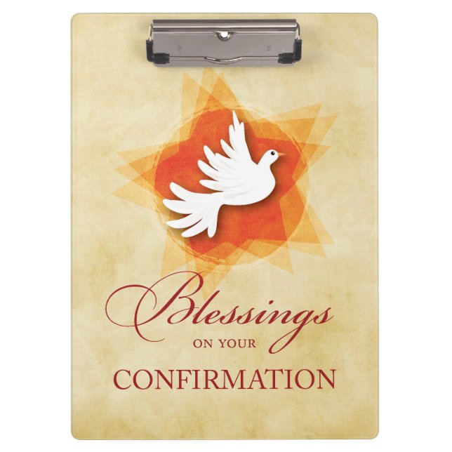 Personalize Confirmation Congratulations Gift Coll Clipboard (Front)