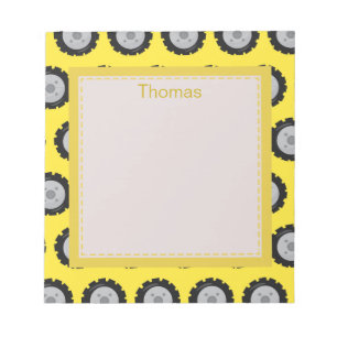 Personalize Construction themed Notepad