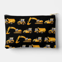 Personalize Construction Trucks Pencil Case