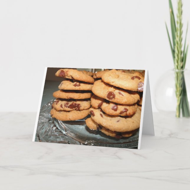 Personalize Cookies Dessert Chocolate Chip Sweets Card (Front)