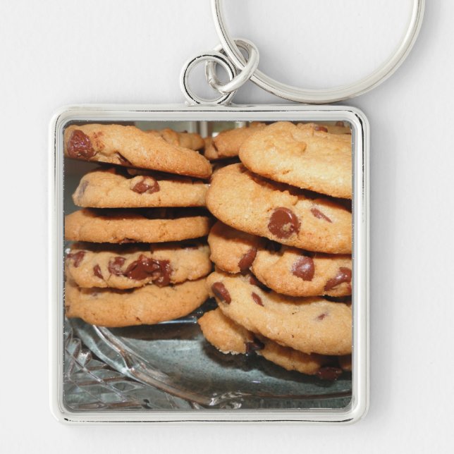 Personalize Cookies Dessert Chocolate Chip Sweets Keychain (Front)