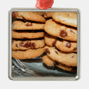Personalize Cookies Dessert Chocolate Chip Sweets Metal Ornament