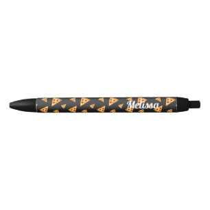 Personalize Cool and fun pizza slices pattern Black Ink Pen