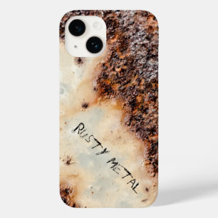 Personalize Cool brown rusty metal texture Case-Mate iPhone 14 Case