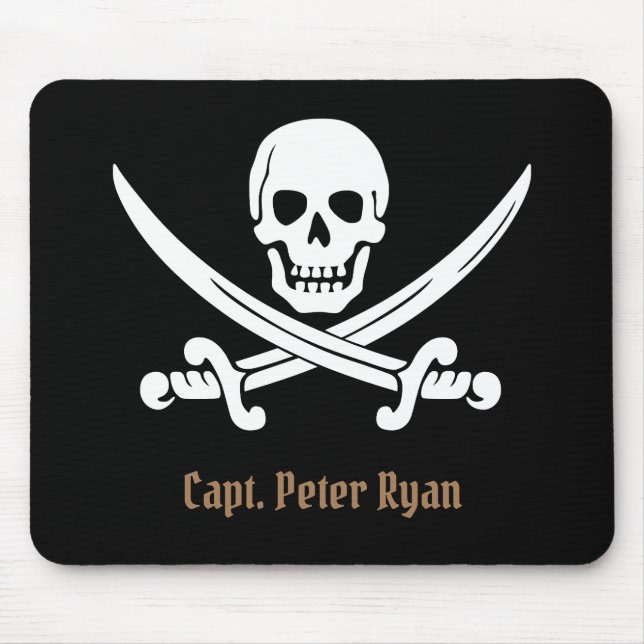 Personalize Cool Pirate Sign Mouse Pad (Front)