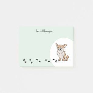 Personalize Corgi Post-it Notes